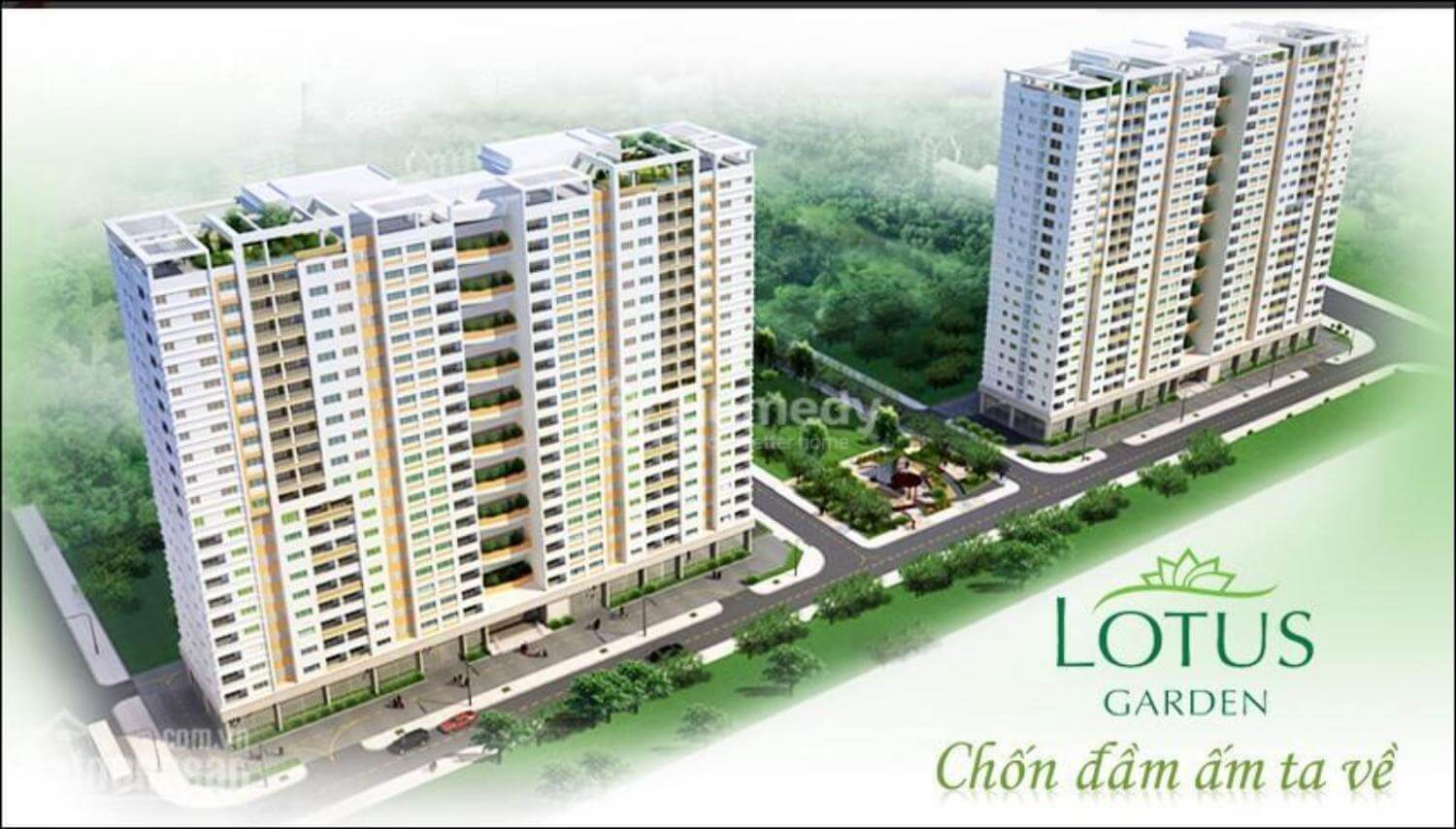 Toàn cảnh chung cư Lotus Garden Tân Phú có không gian sống xanh